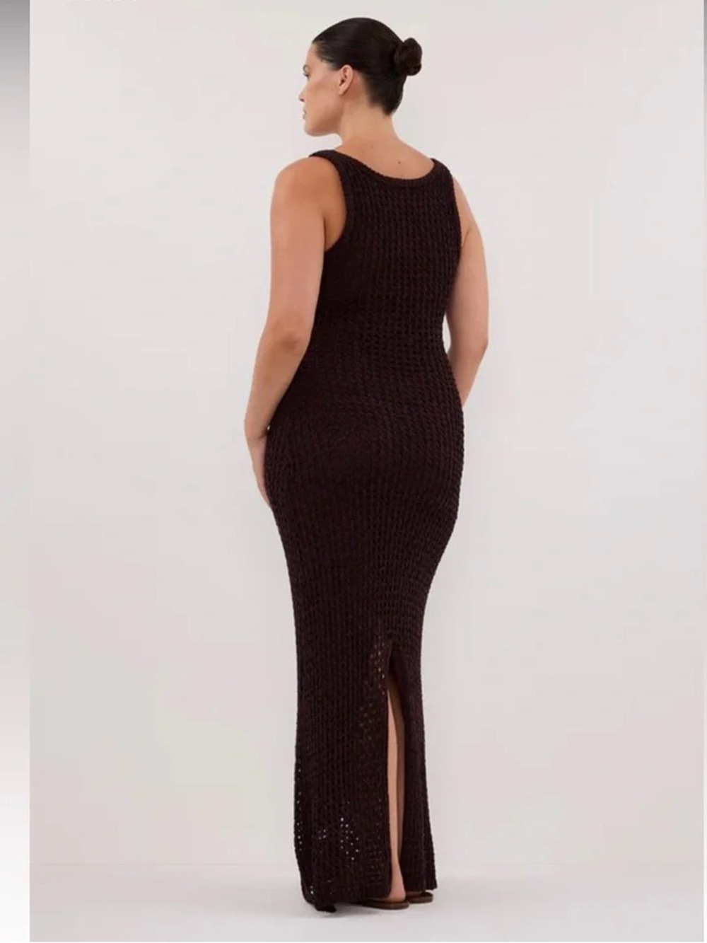 DISSH Tess Chocolate Crochet Midi Dress - Small - Picture 10 of 11